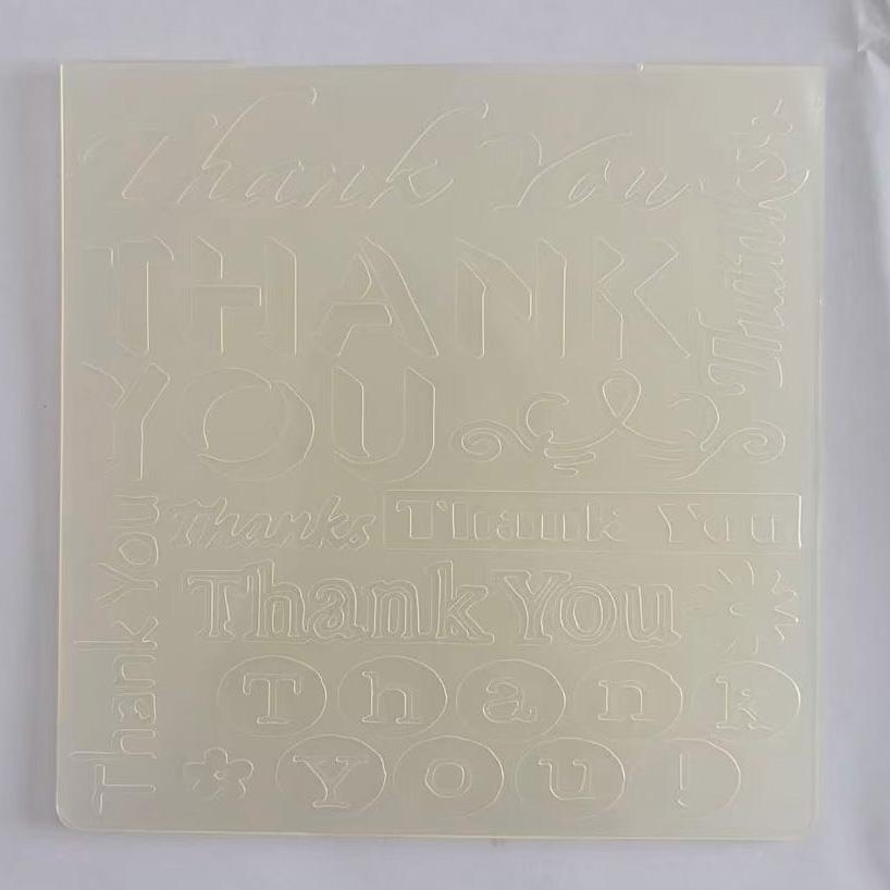 Thank You Embossing Folder for Card Making and Paper Crafts 150x150mm