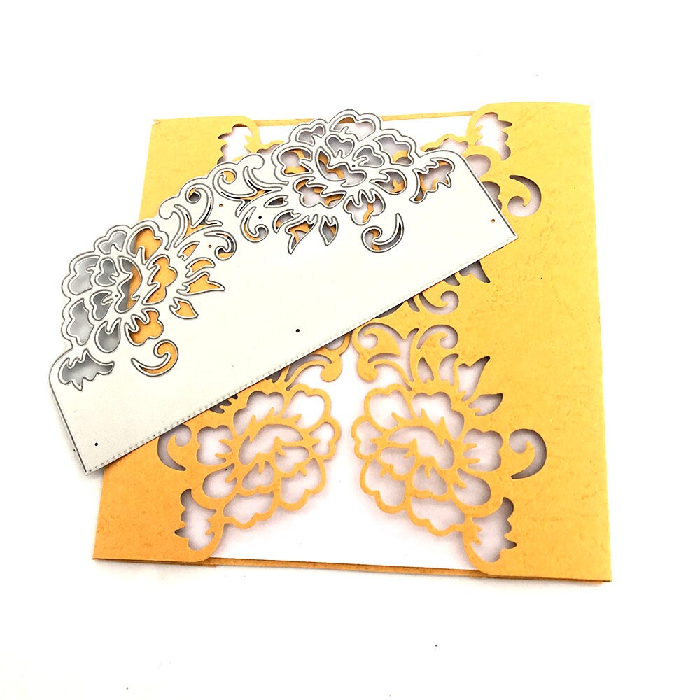 Flower Lace Border Metal Cutting Die for Invitations