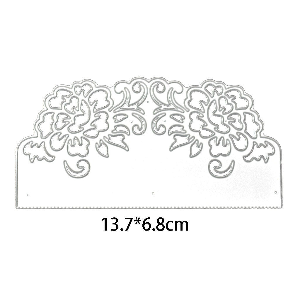 Flower Lace Border Metal Cutting Die for Invitations