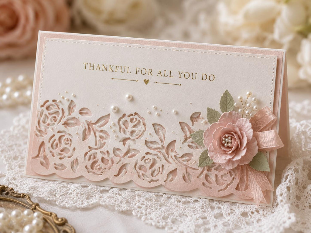 Lace Flower Border Metal Cutting Die, Floral Edge Stencil