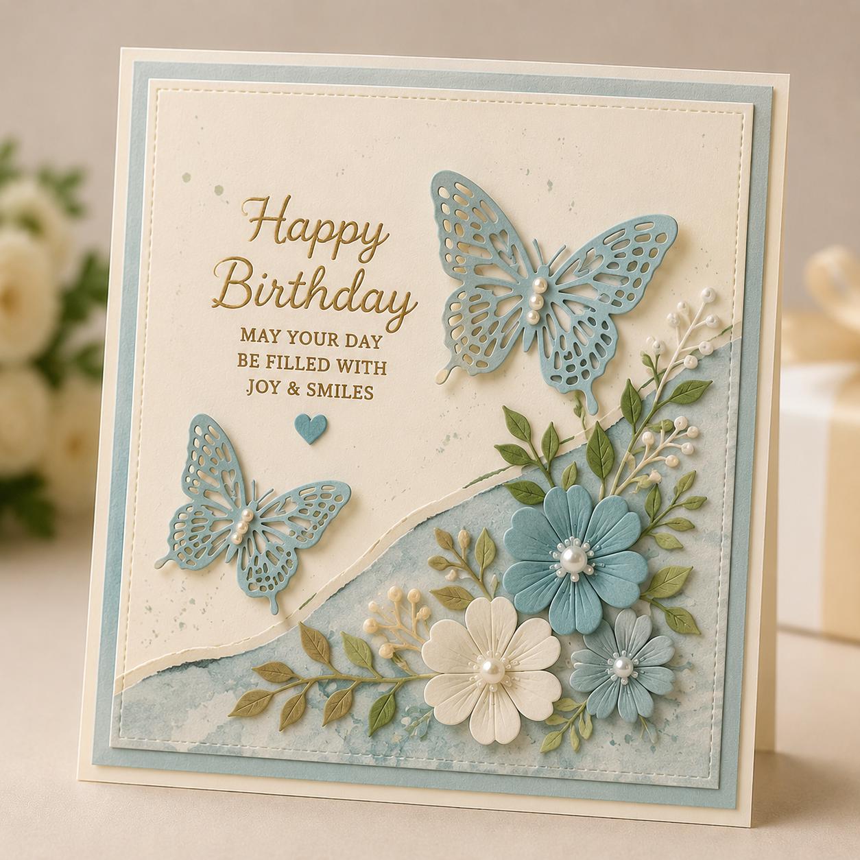 6 Butterfly Metal Cutting Dies for Cards and Crafts
