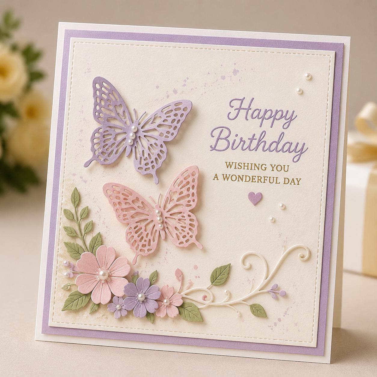 6 Butterfly Metal Cutting Dies for Cards and Crafts