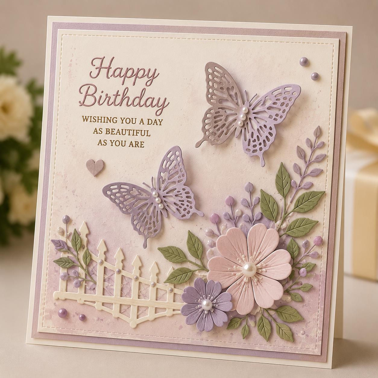 6 Butterfly Metal Cutting Dies for Cards and Crafts