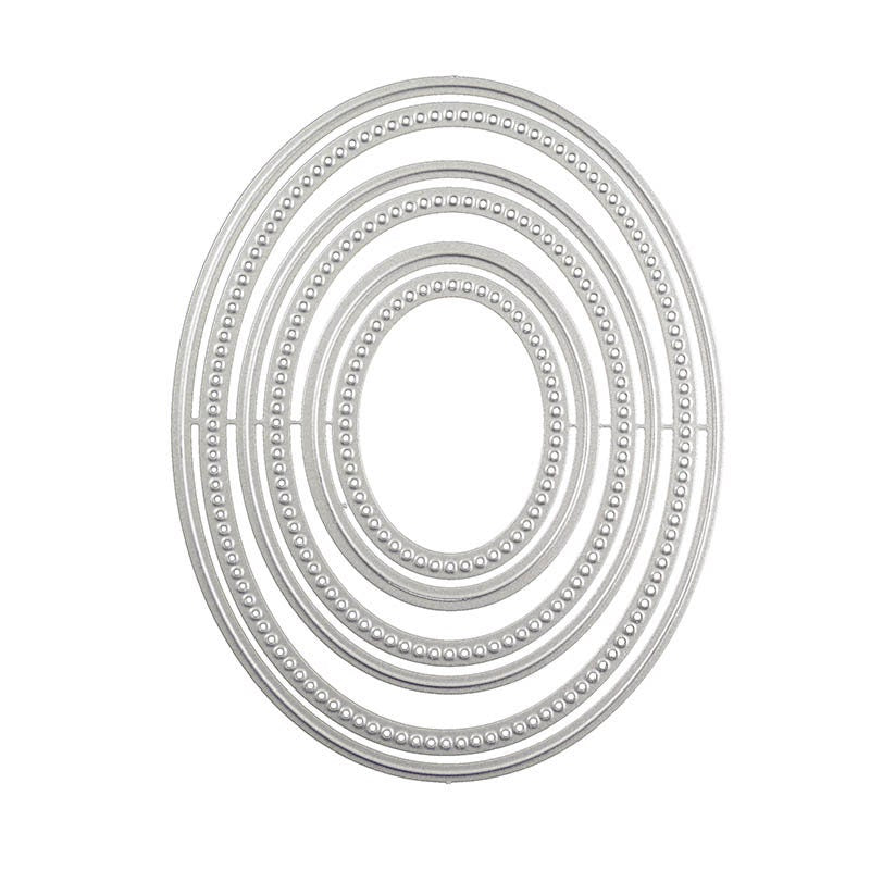Nested Pierced Oval Dies Metal Die Cut Stencil for DIY Scrapbooking