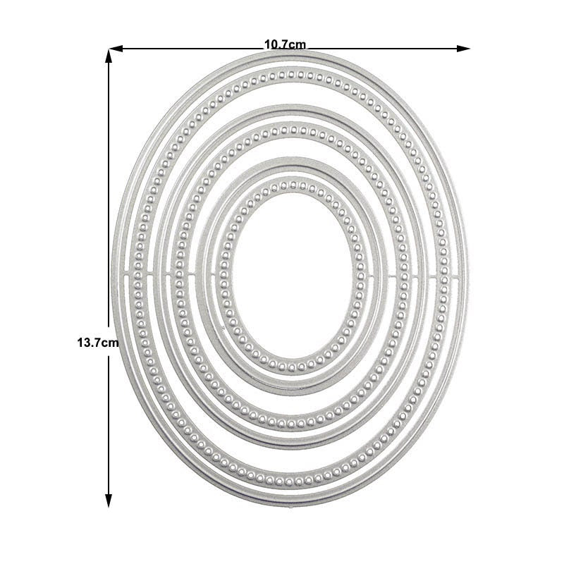 Nested Pierced Oval Dies Metal Die Cut Stencil for DIY Scrapbooking