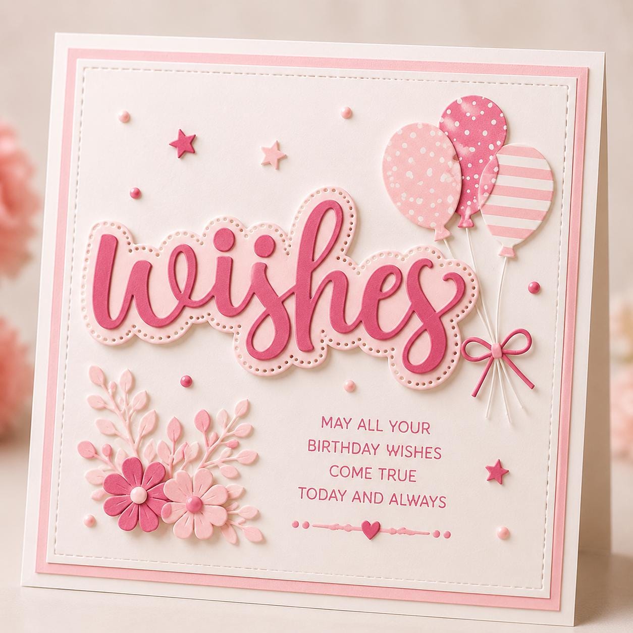 Wishes Metal Cutting Dies, DIY Scrapbooking Stencils (3pcs)
