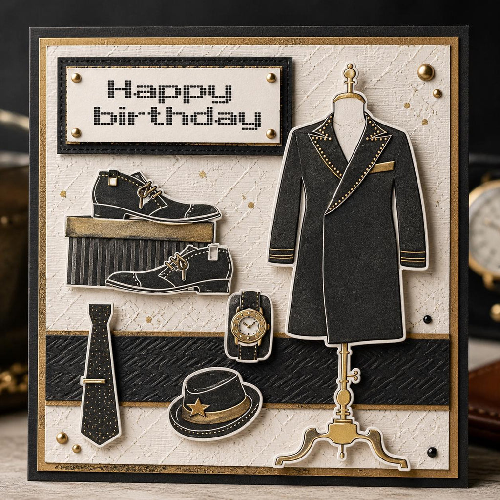 Happy Birthday Father Clear Stamp, DIY Scrapbooking (14x14cm)