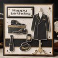 Happy Birthday Father Clear Stamp, DIY Scrapbooking (14x14cm)