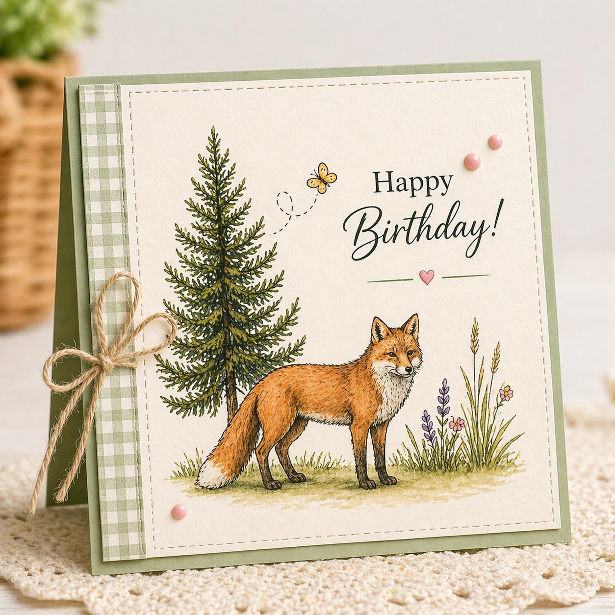 Woodland Clear Stamp Set – Forest Animals, Trees, Botanical Elements Card Making, Scrapbooking (4 Sheets)