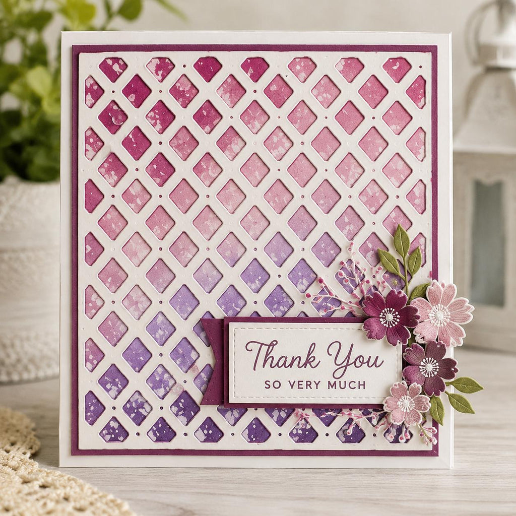 Square Grid Metal Cutting Die, Scrapbooking Stencil