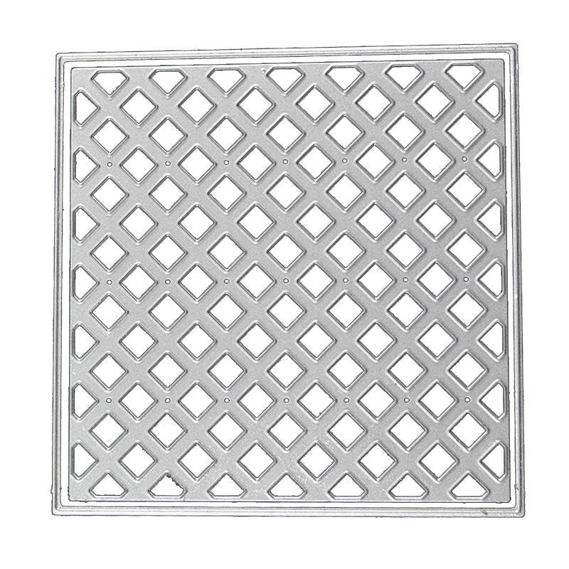 Square Grid Metal Cutting Die, Scrapbooking Stencil