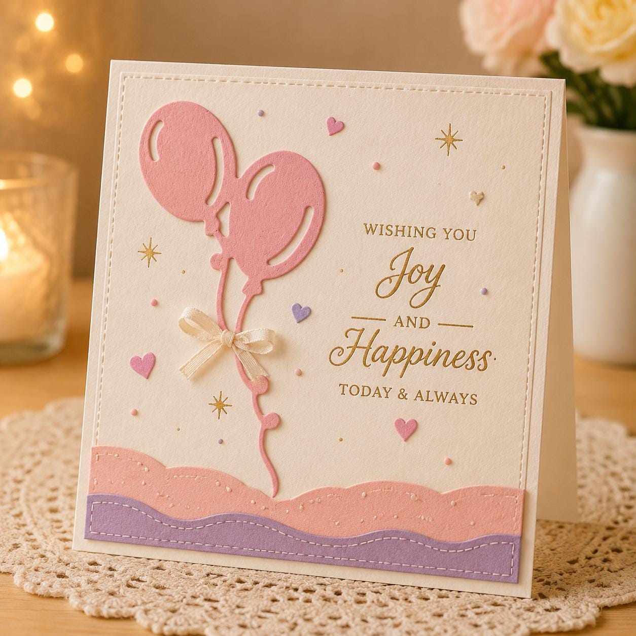Balloon Die Cut Metal Stencil for Scrapbooking and Card Making
