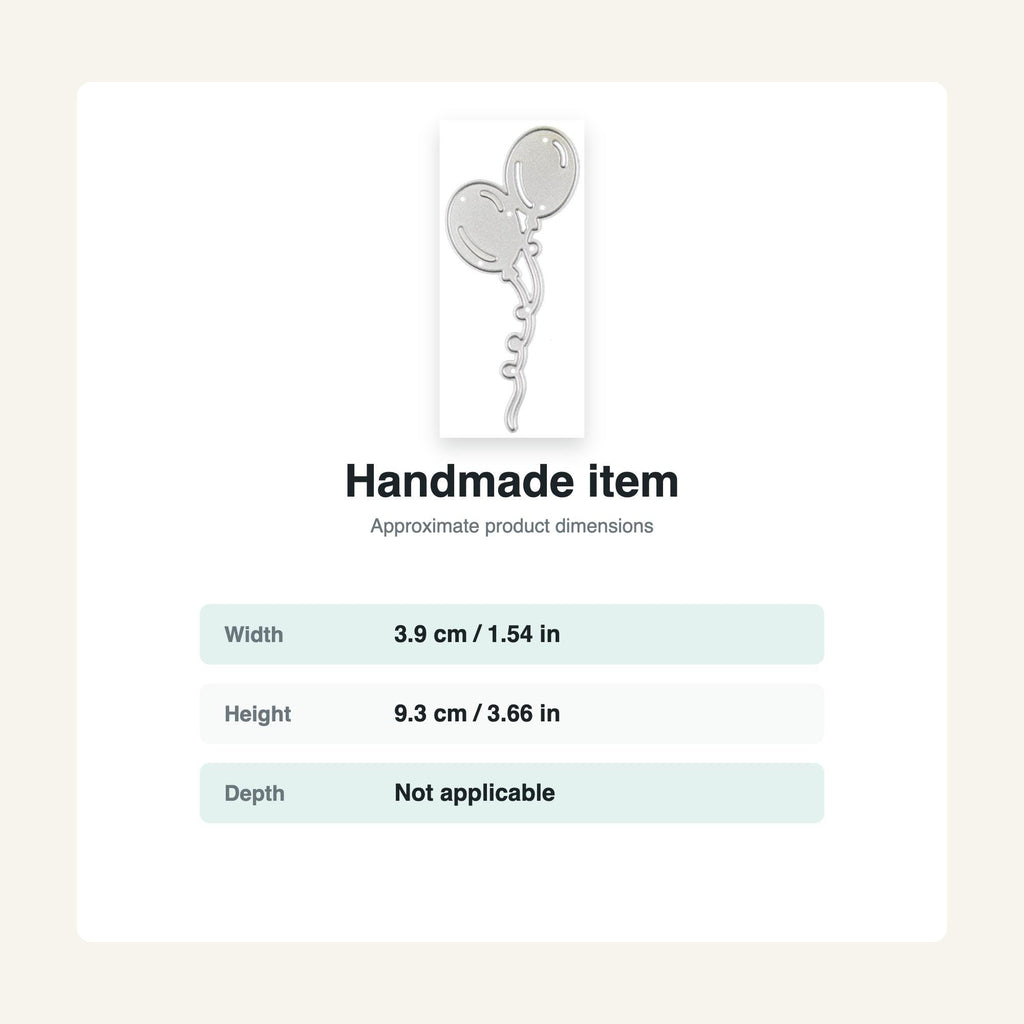 Balloon Die Cut Metal Stencil for Scrapbooking and Card Making