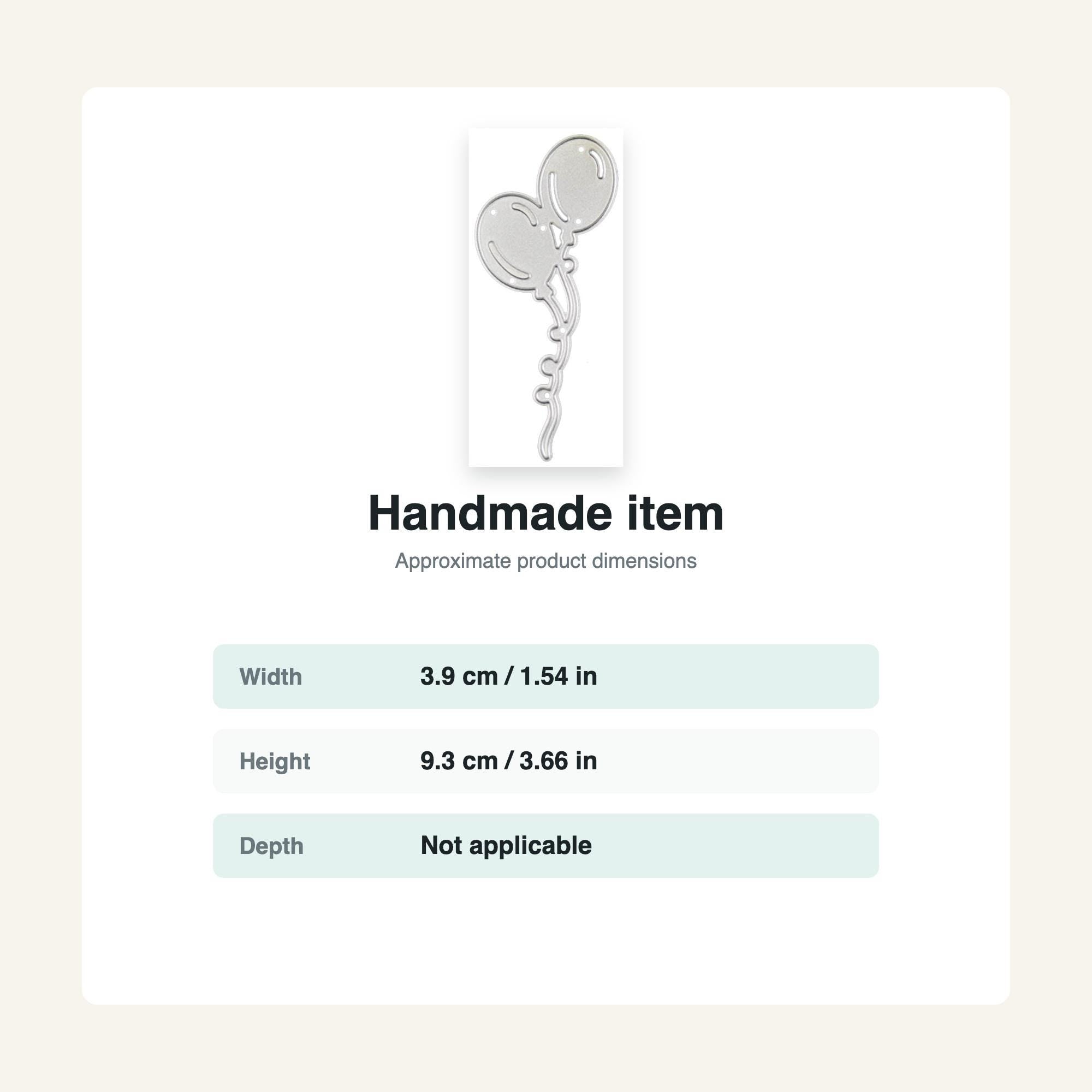 Balloon Die Cut Metal Stencil for Scrapbooking and Card Making