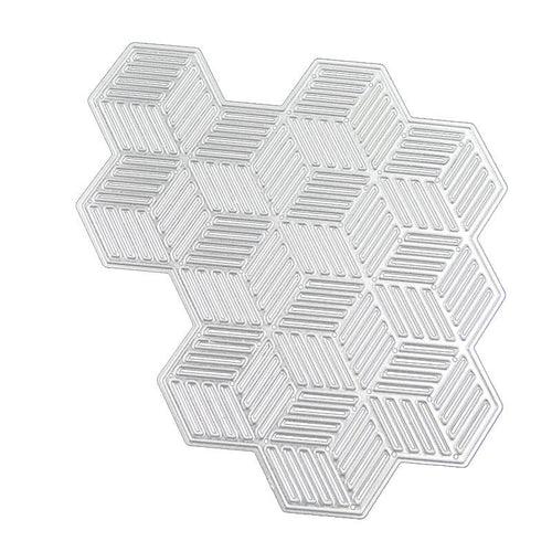 3D Geometric Metal Cutting Die, Background Stencil for Cards