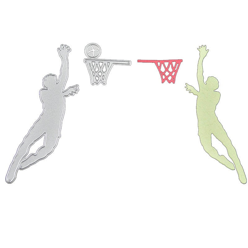 Basketball Player Metal Cutting Die, Sports Stencil for Scrapbook Cards