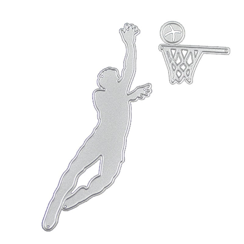 Basketball Player Metal Cutting Die, Sports Stencil for Scrapbook Cards