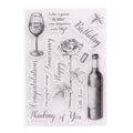 Wine and Rose Clear Stamps, Silicone Stamp Set for Scrapbook Cards