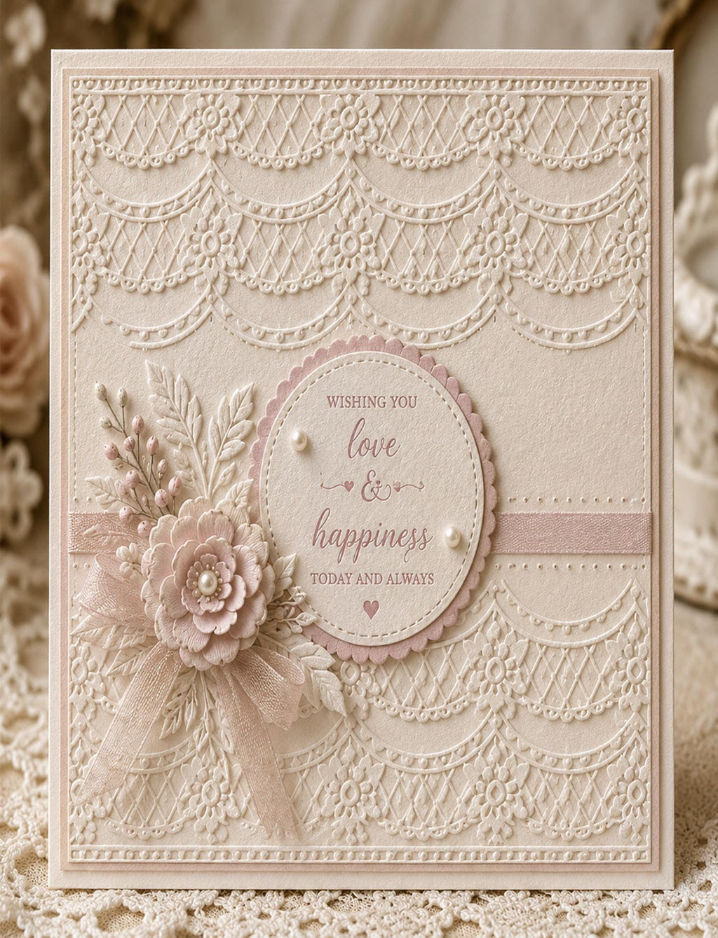 Lace Banner Embossing Folder for Card Making, Scrapbooking Paper Crafts, DIY Photo Album Decoration
