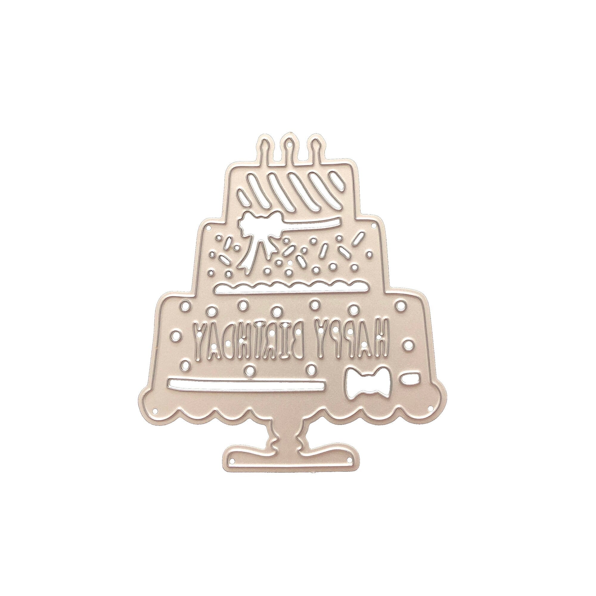 Birthday Cake Metal Cutting Die for Cards and Party Crafts
