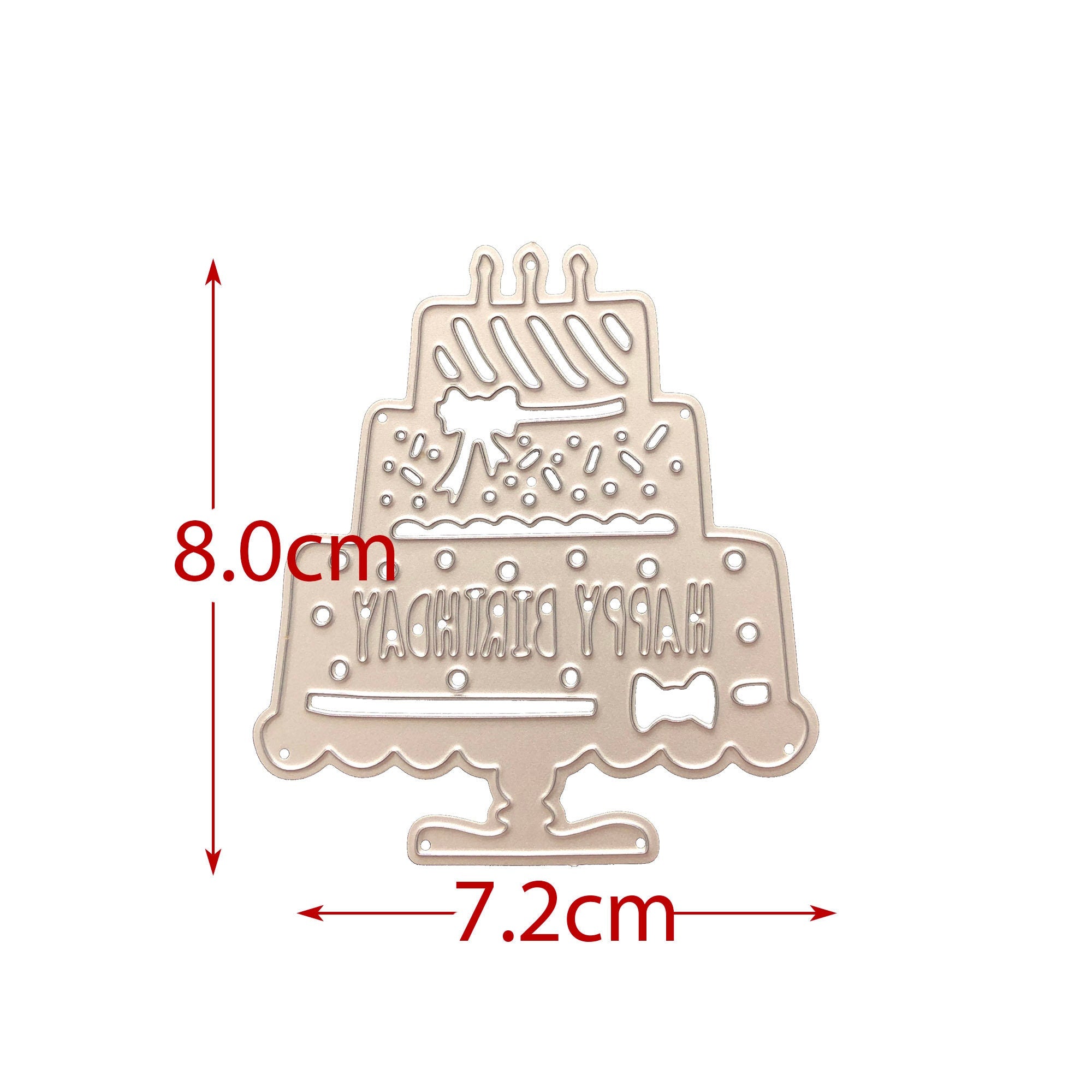 Birthday Cake Metal Cutting Die for Cards and Party Crafts