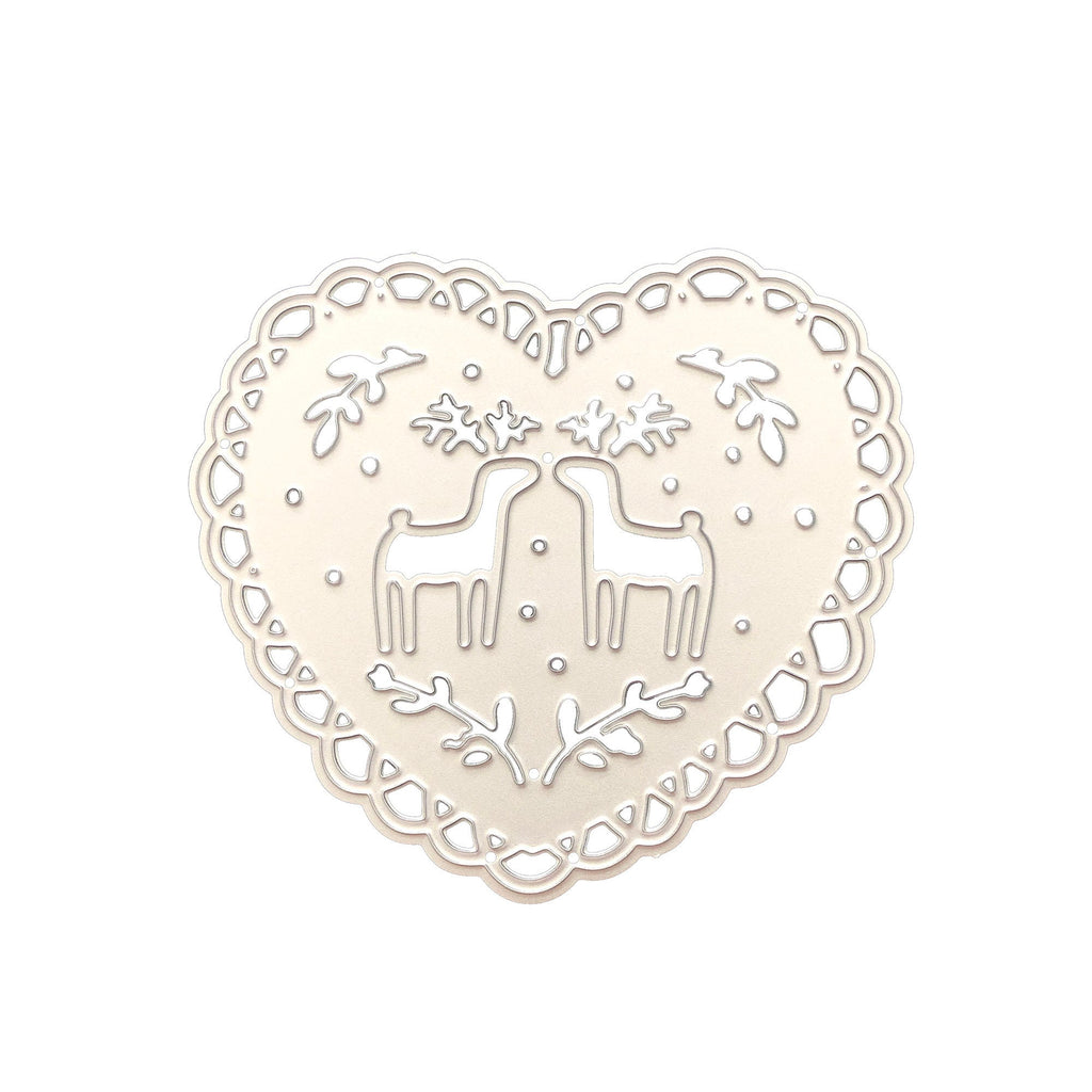 Heart Reindeer Metal Cutting Die for Christmas Cards