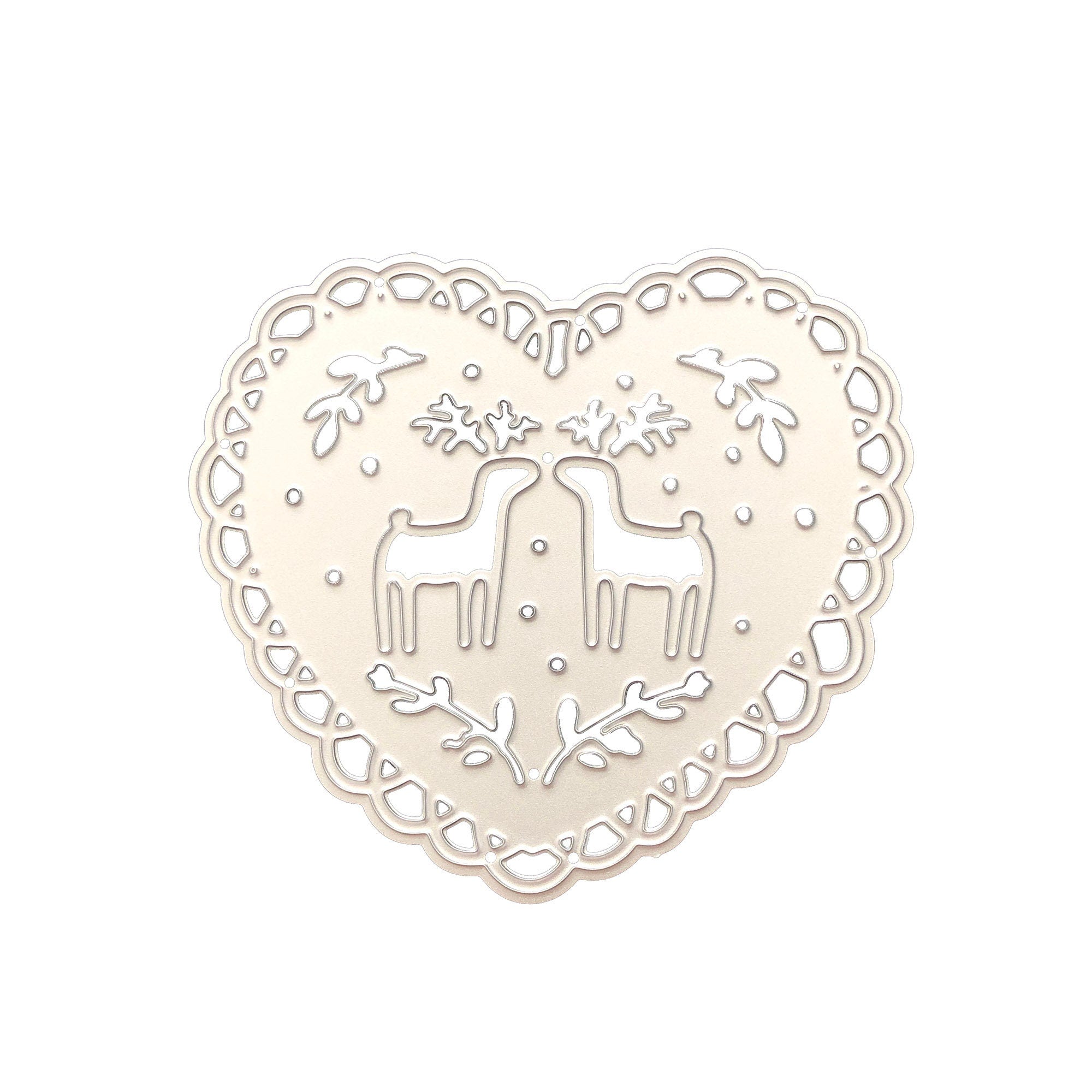 Heart Reindeer Metal Cutting Die for Christmas Cards