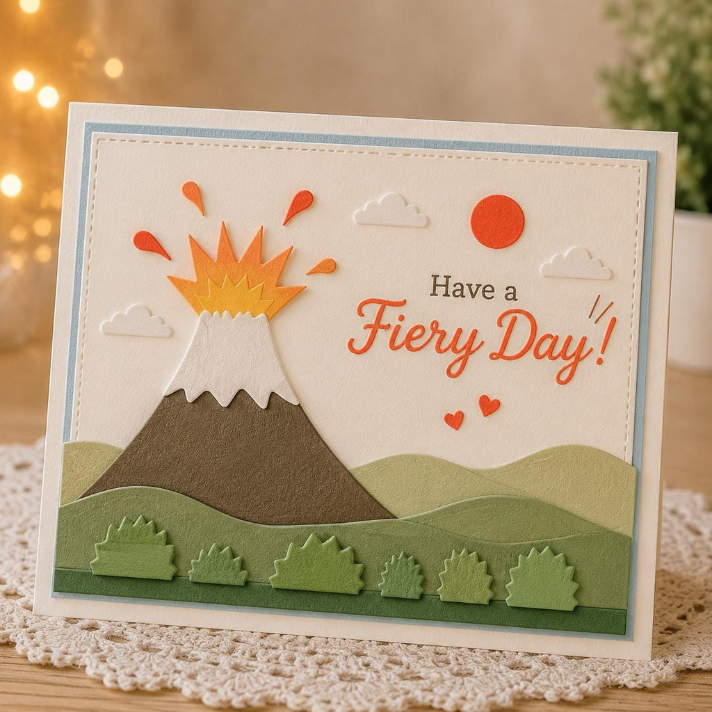 Snow Mountain Sunrise Metal Die, Scrapbooking Card Making