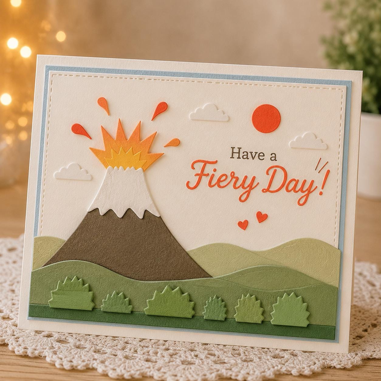 Snow Mountain Sunrise Metal Die, Scrapbooking Card Making