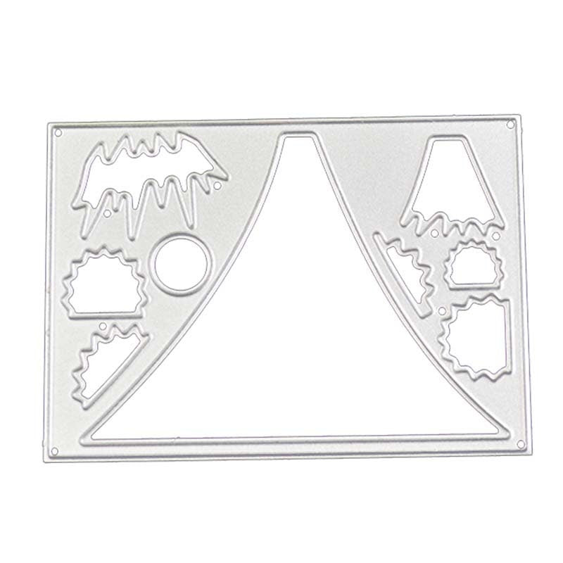 Snow Mountain Sunrise Metal Die, Scrapbooking Card Making