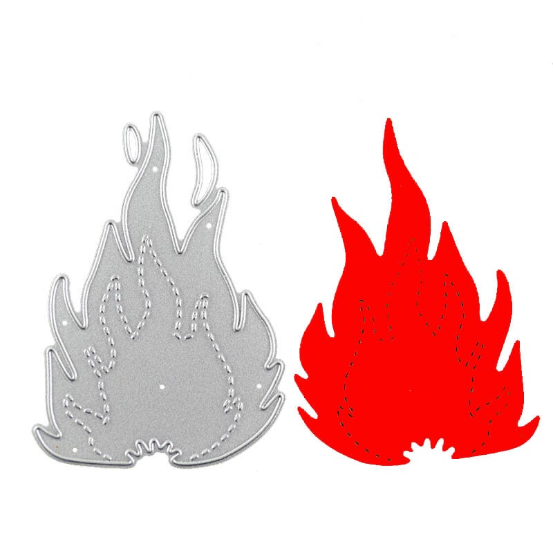 Fire Flame Metal Cutting Die, Flame Stencil for Card Making