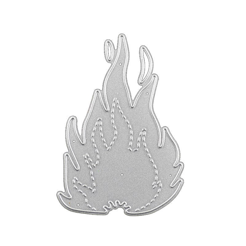 Fire Flame Metal Cutting Die, Flame Stencil for Card Making