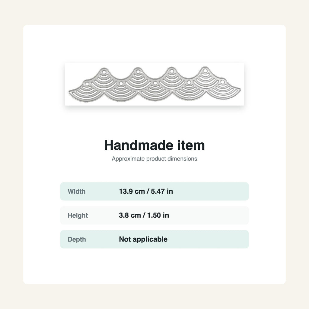 Wave Border Metal Cutting Die - Scrapbooking Embossing Stencil