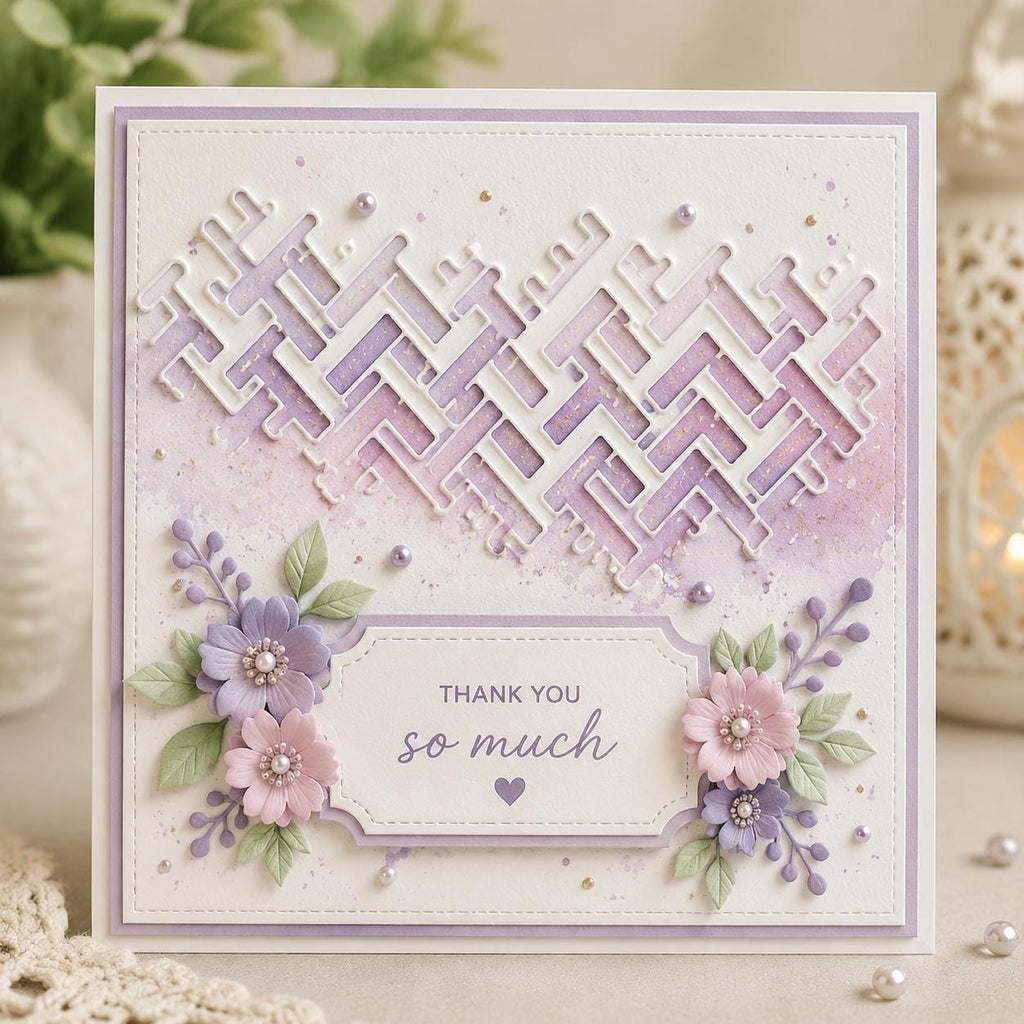 Brick Wall Metal Cutting Die: Scrapbooking Card Stencil