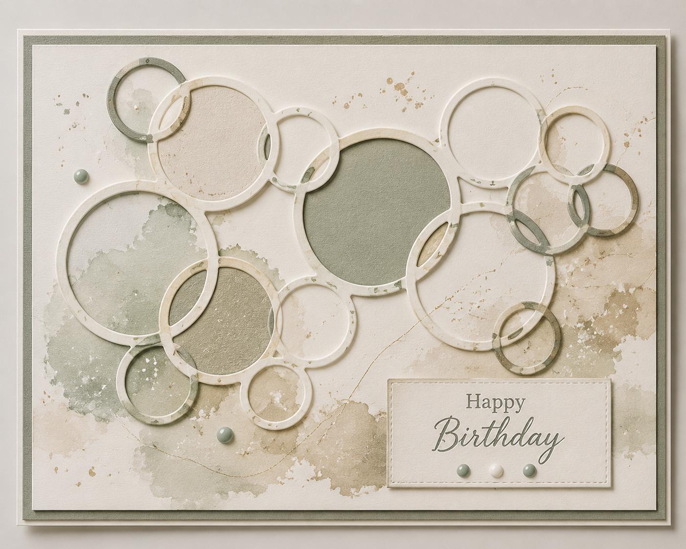 Bubble Metal Cutting Die, Card Making Stencil