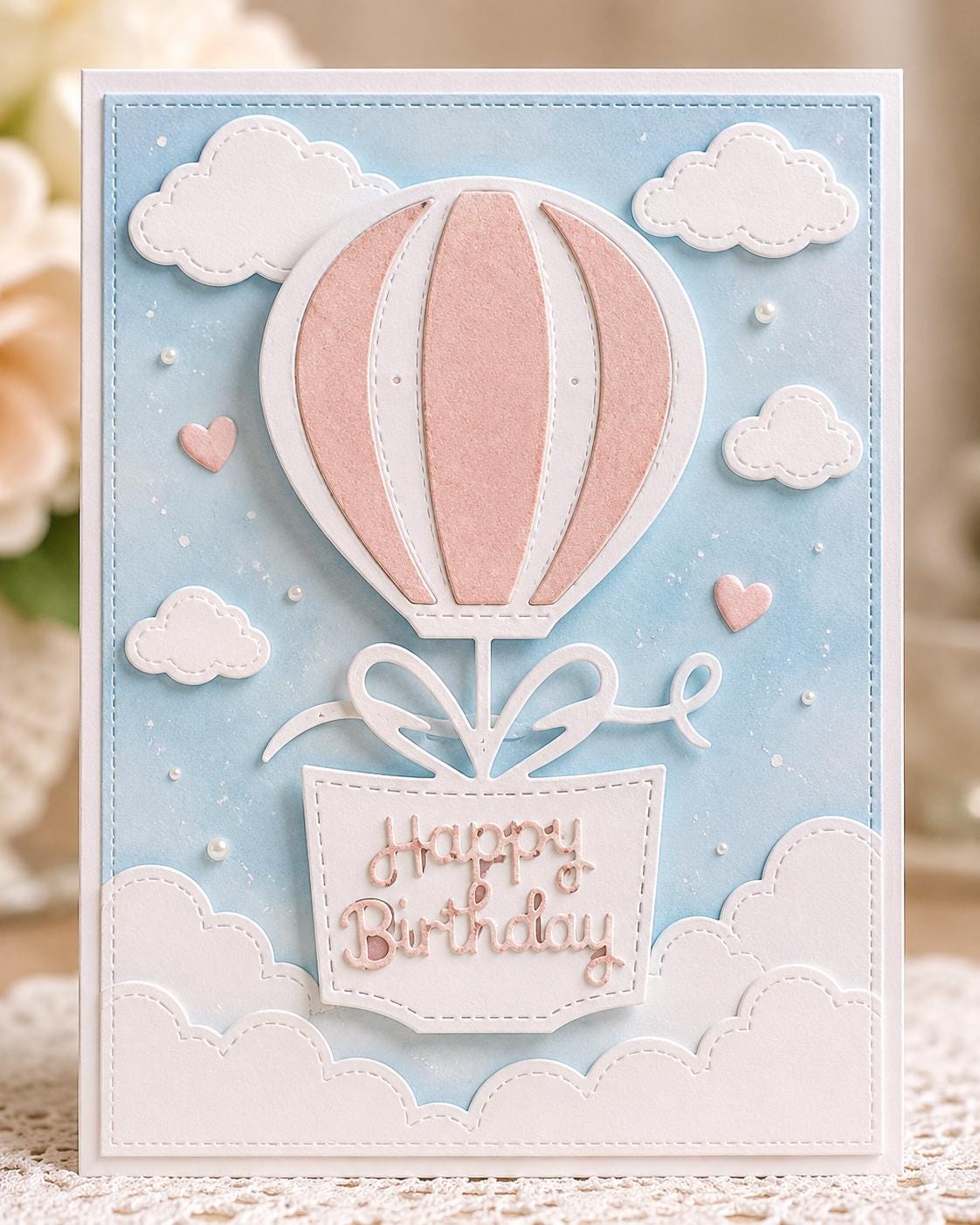 Hot Air Balloon Birthday Metal Cutting Die for Cards