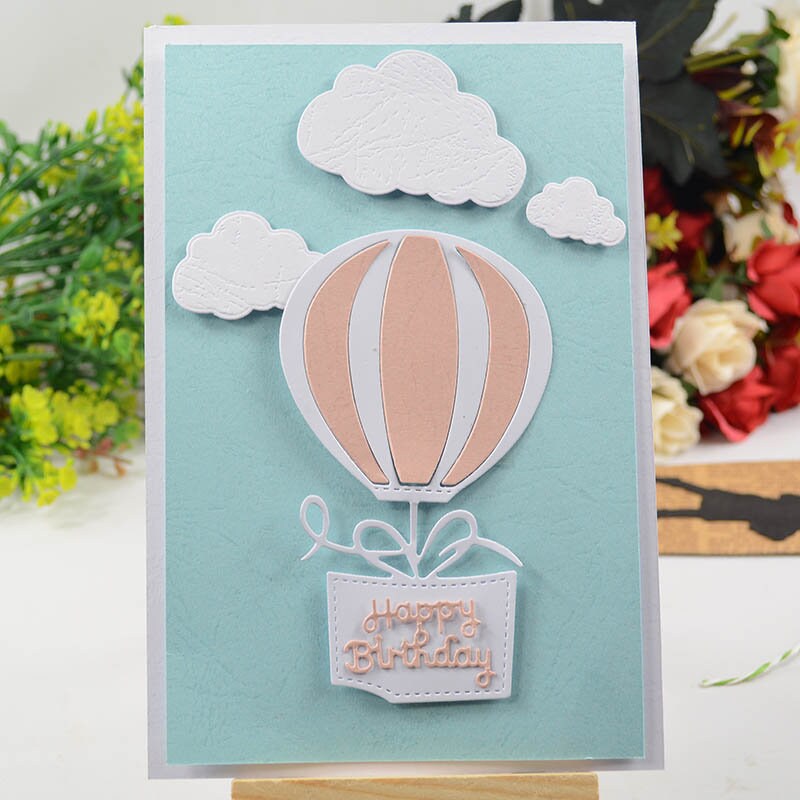 Hot Air Balloon Birthday Metal Cutting Die for Cards