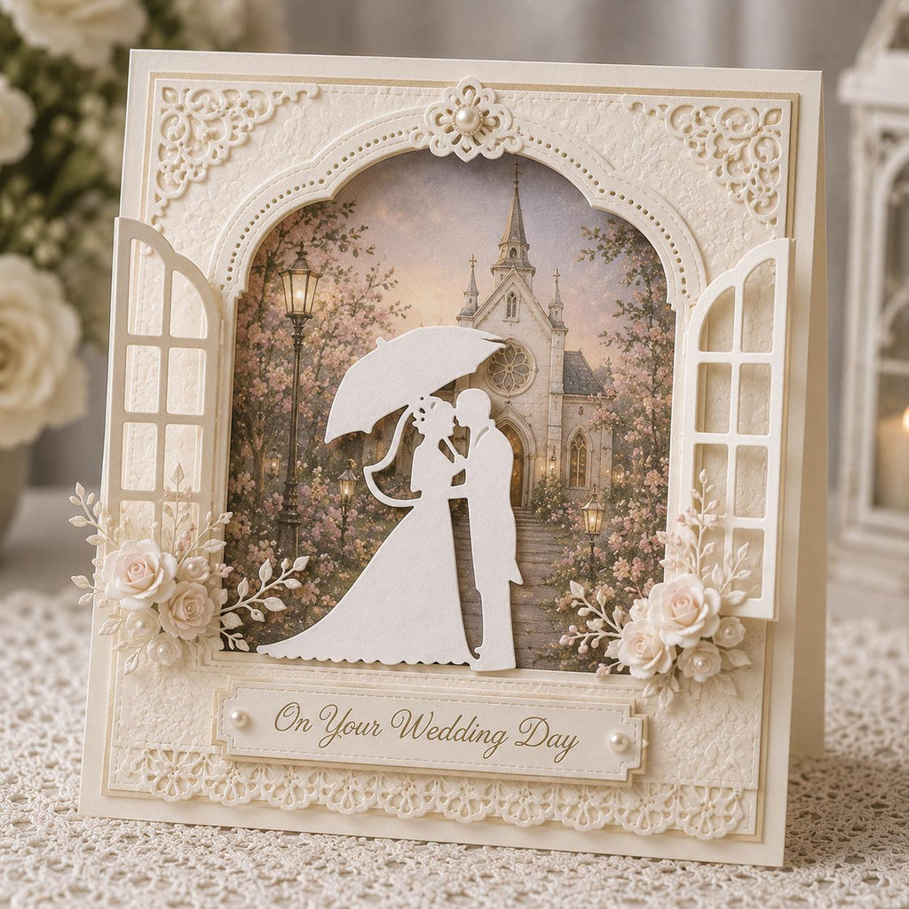 Wedding Couple Metal Cutting Die, Card Making Stencil