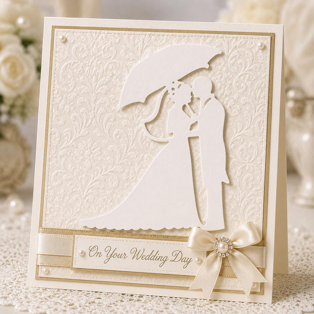 Wedding Couple Metal Cutting Die, Card Making Stencil