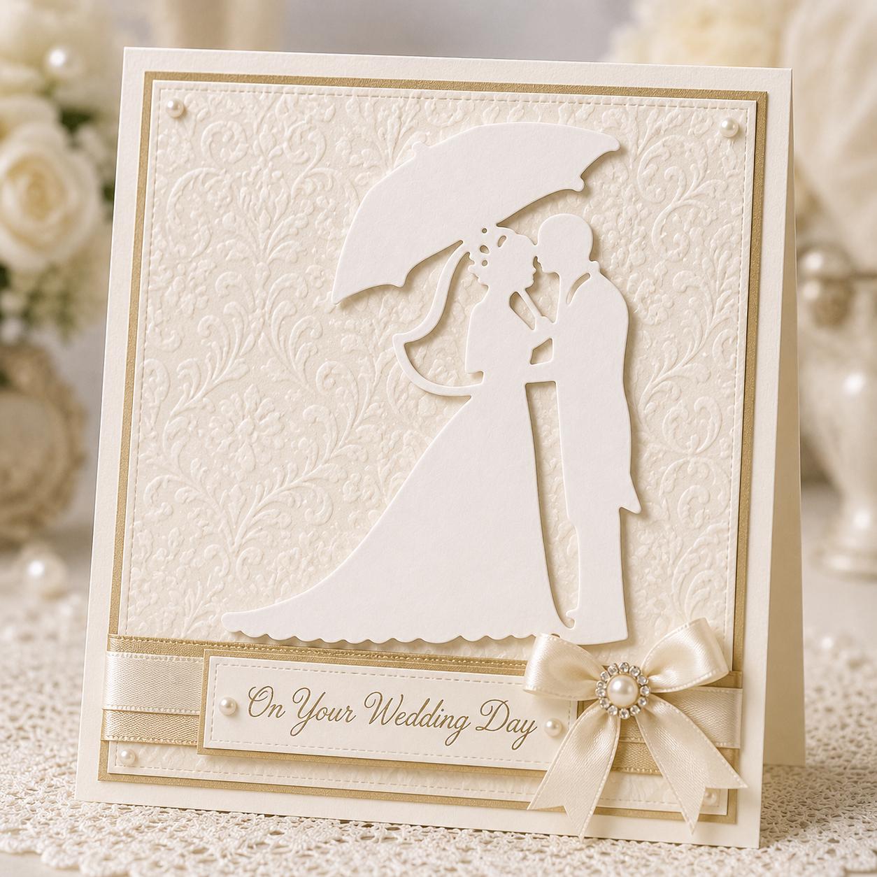 Wedding Couple Metal Cutting Die, Card Making Stencil