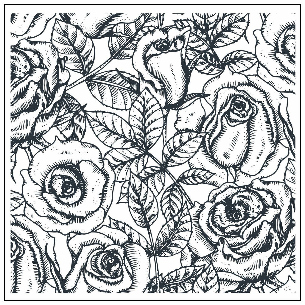 Rose Bud Clear Stamp | Seamless Floral Silicone Stamp for Card Making