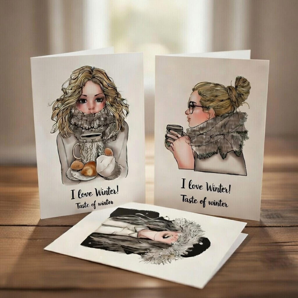Winter Girl Clear Stamp | Card Making, Scrapbooking (14x14cm)