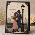 Couple & Street Light Metal Cutting Die for Scrapbooking