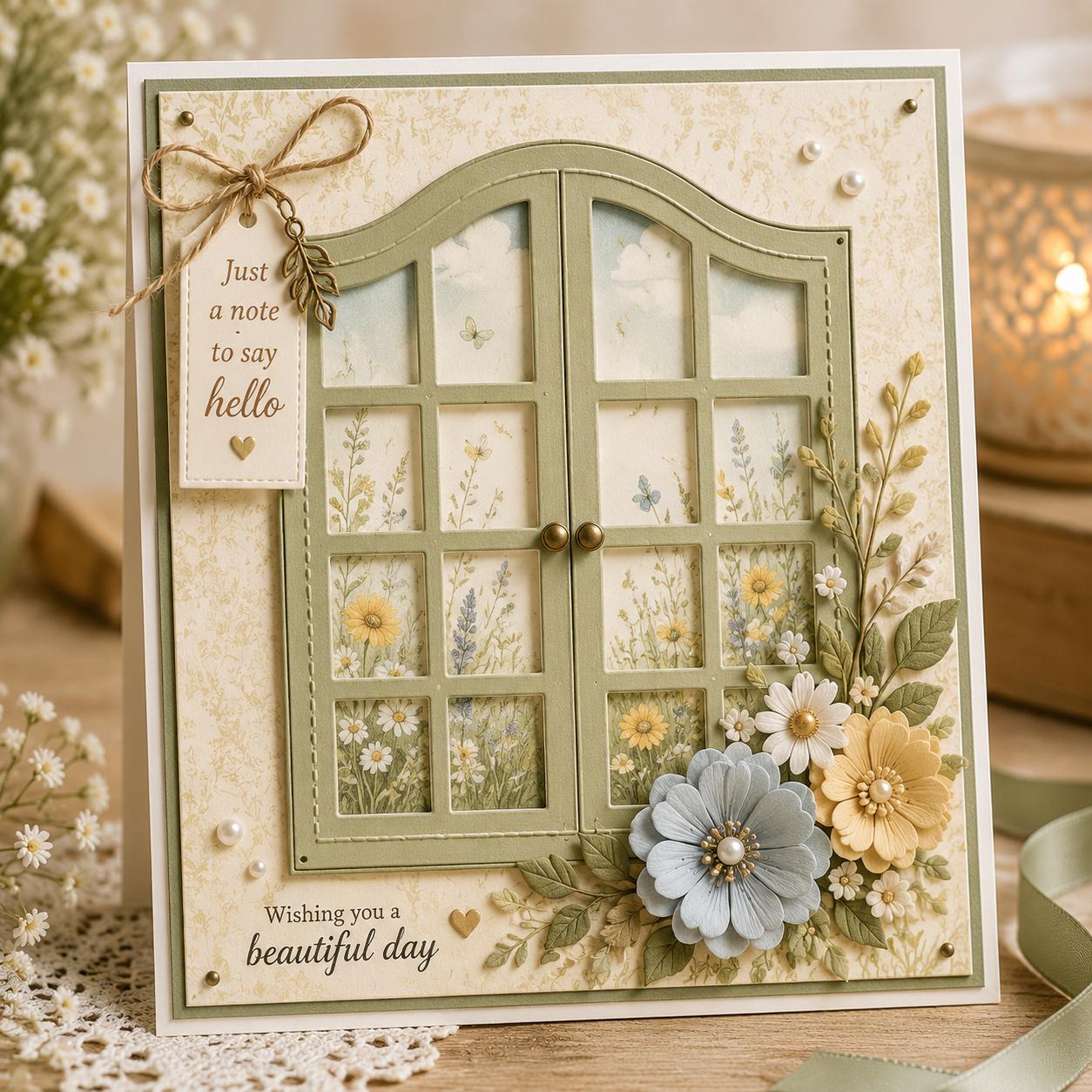 Window Metal Cutting Dies for Scrapbooking, DIY Paper Crafts