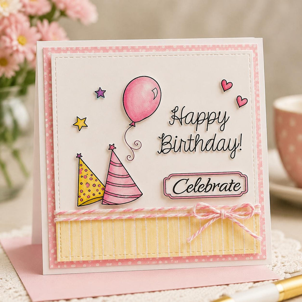 Birthday Party Silicone Stamp, Scrapbooking Embellishments (15x18cm)