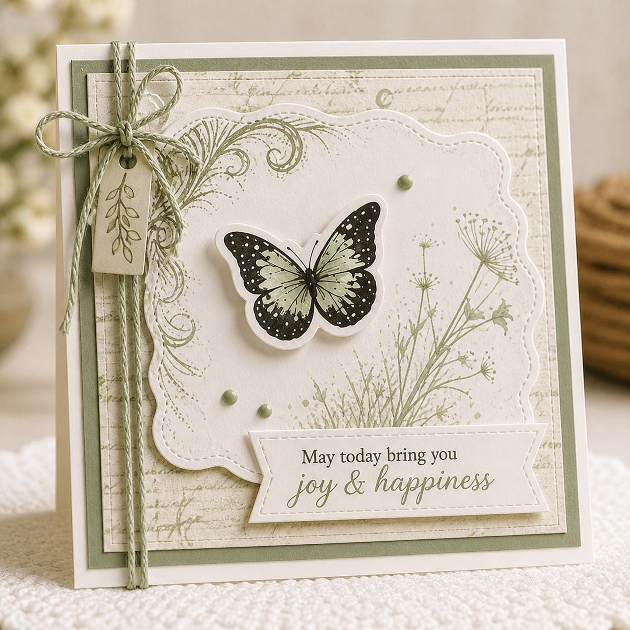 Butterfly & Grass Clear Silicone Stamp for Scrapbooking and Card Making, 15x18cm