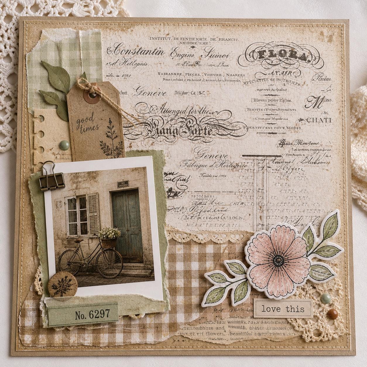 Newspaper Print Clear Silicone Stamp for Scrapbooking and DIY Crafts 14x14cm