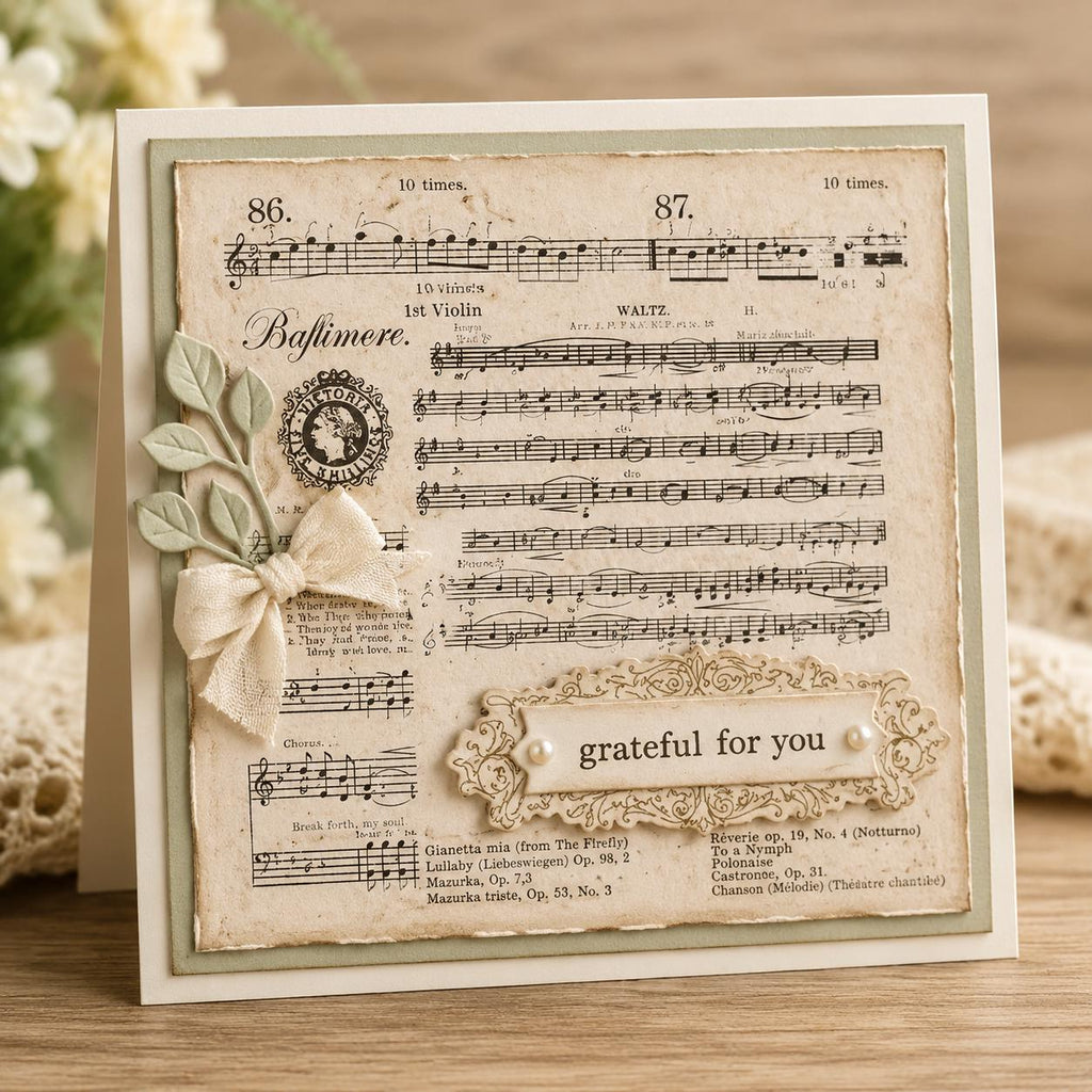 Music Note Silicone Stamp, DIY Scrapbooking (14x14cm)