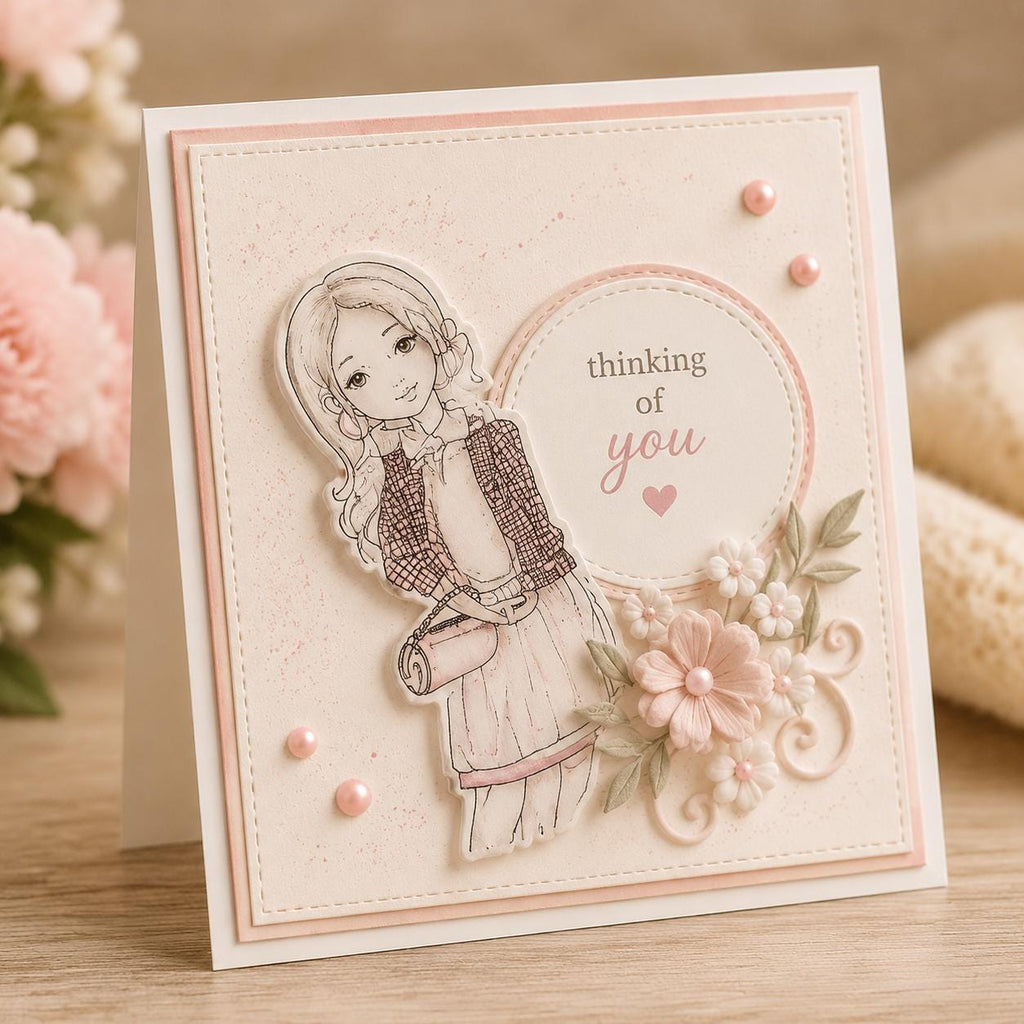 Girl Clear Silicone Stamp Set, Scrapbooking Craft (11x16cm)