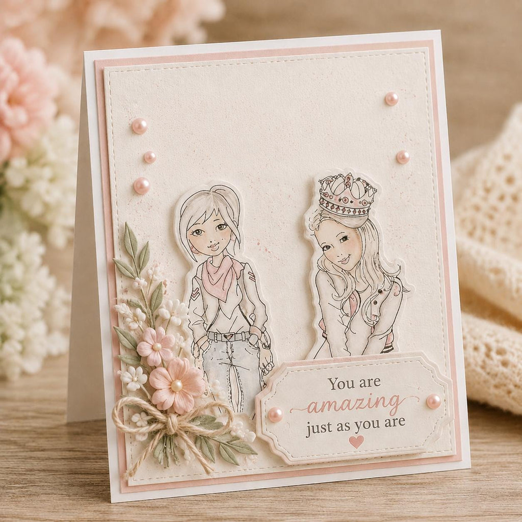 Girl Clear Silicone Stamp Set, Scrapbooking Craft (11x16cm)